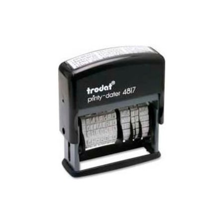 U.S. STAMP & SIGN U.S. Stamp & Sign Trodat® Self-inking Message/Date Stamp, 12 Phrases, 3/8" x 2", Black E4817